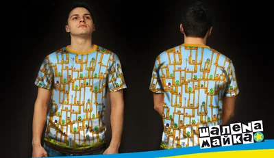 Футболки с полной запечаткой: Angry Birds